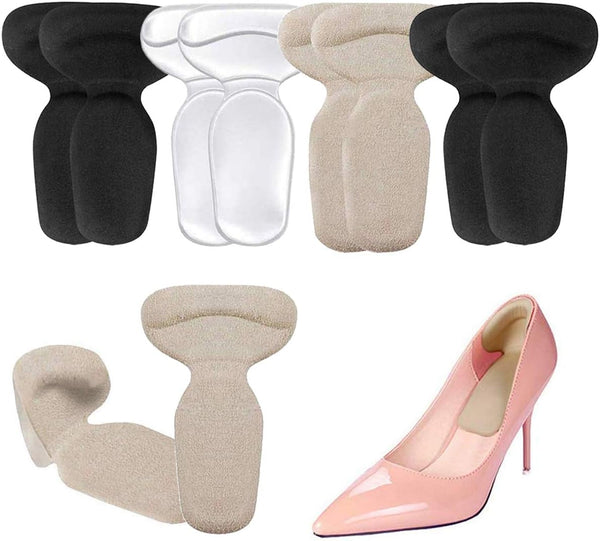 Heel Cushion Inserts, Heel Grips Shoe Pads for Women, Anti Slip Back of Loose Heel Shoes for High Heels (10 Pcs)