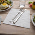 Restaurantware Luxenap 15.8 x 15.8 Inch White Linen-Feel Disposable Napkins, 25 Count - Durable Sustainable Square
