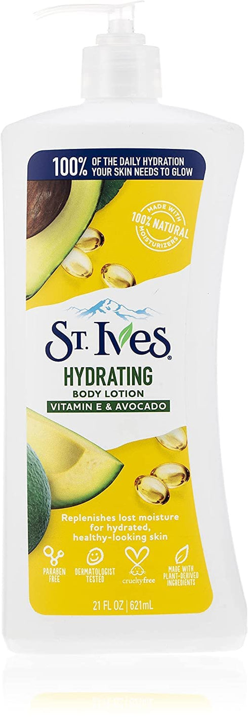 St. Ives Hydrating Body Lotion with Vitamin E and Avocado, 21 oz