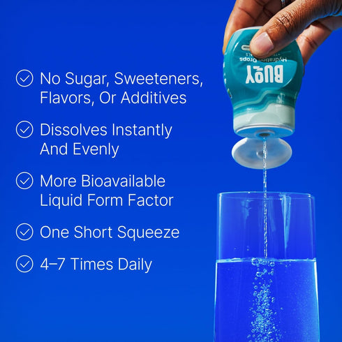 Buoy Electrolyte Drops, 120 Servings, No Sugar, Dietitian Recommended, Trace Minerals & Vitamins