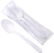 Plastic Spoons Individually Wrapped, 100pcs Heavy Duty Disposable Spoons, Ideal for Parties and Takeout