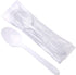 Plastic Spoons Individually Wrapped, 100pcs Heavy Duty Disposable Spoons, Ideal for Parties and Takeout