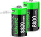 WAVYPO 8800mAh Rechargeable D Lithium Batteries with Included USB-C Charging Cable, Rechargeable D