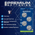 Premium Batteries CR2325 3V (6 Pack) Premium Renata Lithium Coin Cell - Swiss Engineered High Capacity Batteries