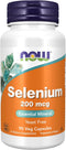 NOW Supplements Selenium (L-Selenomethionine) 200 mcg, 90 Veg Capsules, Essential Mineral*