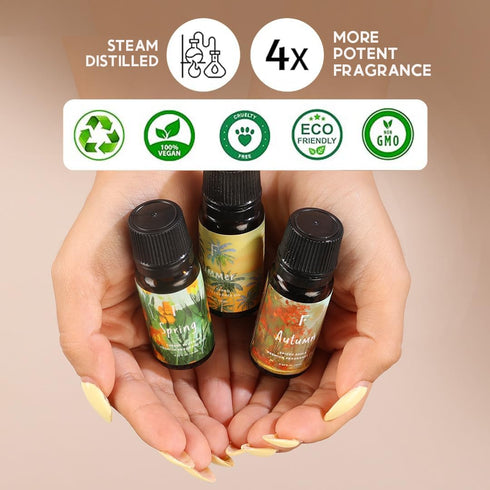 Folkulture Essential Oils for Diffuser for Home, Set of 4 Essential Oils, Diffuser Oils Scented, Essential Oils for