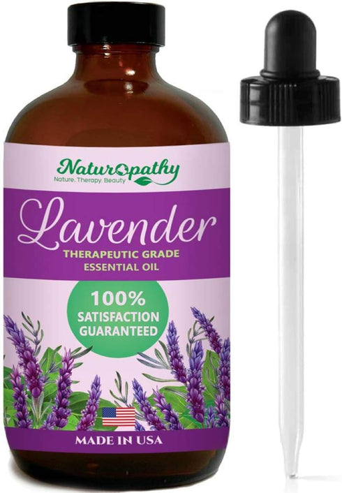 Naturopathy Lavender Essential Oil, 100% Natural Therapeutic Grade, Premium Quality, 4 fl. Oz for Aromatherapy