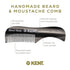 Kent 81T Black Graphite X-Small Beard and Mustache Pocket Comb, Fine Toothed for Facial Hair Grooming, Hand-Made