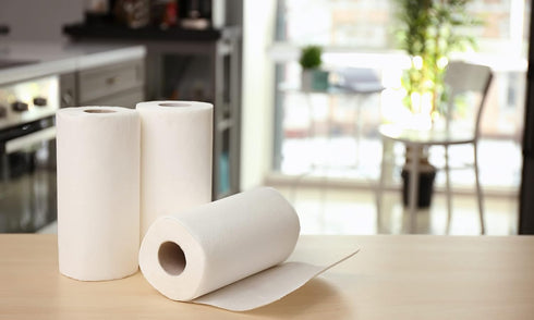 2-Ply White Kitchen Perforated Paper Towel Rolls, Easy Tear, Strong, Individually Wrapped, USA Made