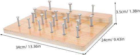 Toyvian Finger Rehabilitation Training Pegboard: Wooden Hand Therapy Board Game Pegboard for Finger Strengthening