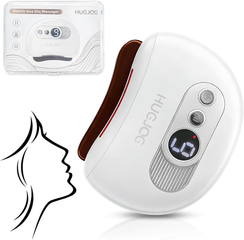 HUGJOG Electric Gua Sha Face Massager, Heated Gua Sha Tool with 9 Heat