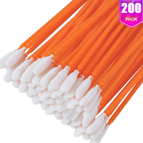 Wellgler's 6.42'' Long Gun Cleaning Swabs, Microfiber Foam Swabs, 200pcs