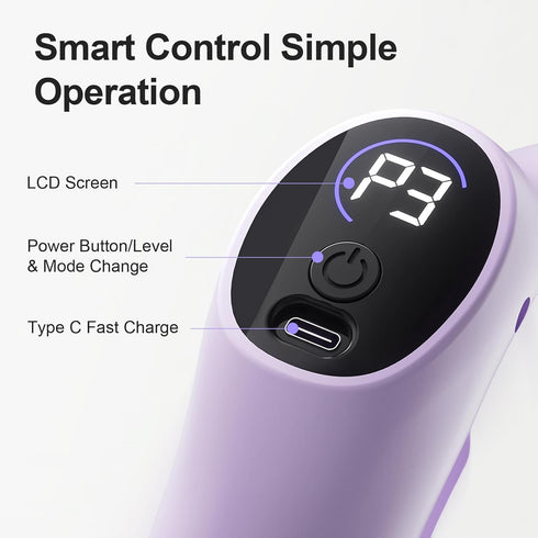 Lqyom 3 5 Deep Tissue Percussion Massage Gun, Ergonomic Fascia Blaster with Modes & Levels, Fascia Ring Massager