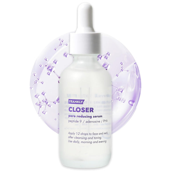 Frankly Closer Serum, 9 Peptides & Vegan Collagen, Pore Minimizer & Anti-Aging Hydrator, 2.03 fl. Oz.