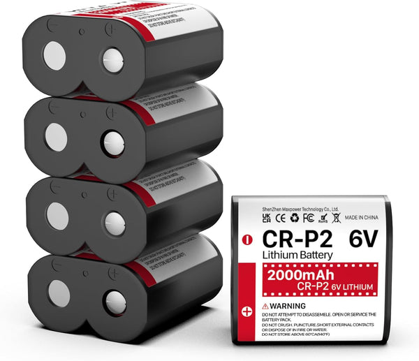 TQTHL 5-Packs CR-P2 Batteries, 6V Lithium Photo Battery Replaces 223A DL223A EL223AP