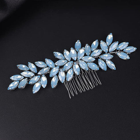 Women Dainty Simple Full Rhinestones Bride Wedding Hair Comb Luxurious Shiny Bridal Side Hair Accessories