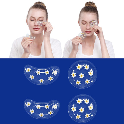 Gel Ice Pack Reusable Cooling Under Eye Pads, Hot Cold Treatment Pack for Redness and Pain Relief