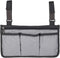 ODOMY Wheelchair Side Bag Armrest Accessories Storage Bag with Pouches Hang on Side with Bright Line Waterproof Organizer for Wheelchair Walker Pouches Walkers Electric Scooters Mobile Chairs (Gray)