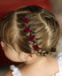 Wecoe 30 Pcs Small Dark Red Rose Flower Hair Clips Girls Tiny Mini Hair Clips Cute Decorative Hair Clips Kids Baby Toddler Wedding Hair Accessories Women Girls Valentine's Day Chirstmas Gift
