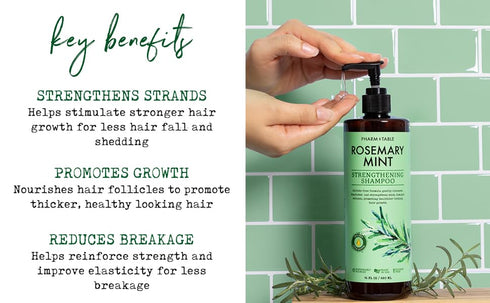 PHARM TO TABLE Rosemary & Mint Shampoo, 480ml