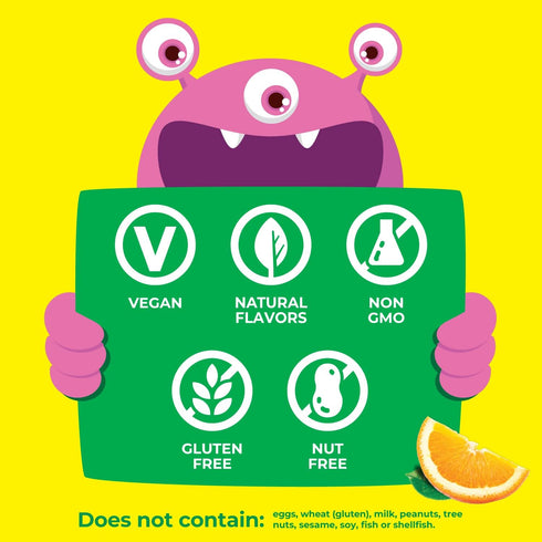 Kids Iron 10mg with Vitamin C 50mg Chewable Tablets - Tasty Natural Flavored - Vegan, Vegetarian, GMO-Free - 120