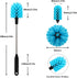 2-in-1 Stainless Steel Long Handled Water Bottle Brush, Multi-Purpose Scrubbing Brush with Replaceable Heads