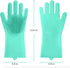 Louis Donn Reusable Silicone Dishwashing Glove, Heat Resistant Kitchen Glove, Silicone Massaging Dishwashing Gloves