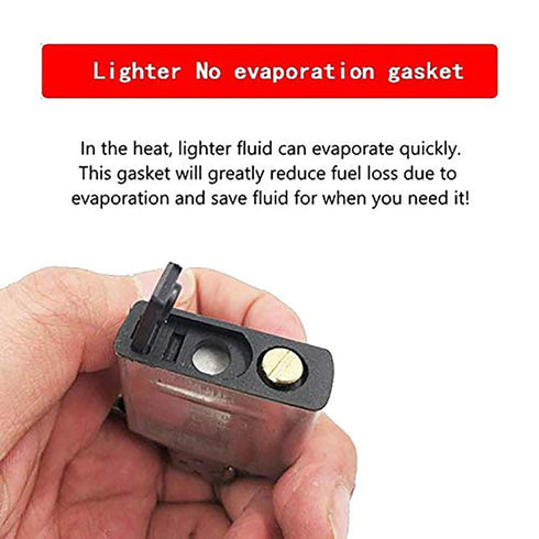 New Upgrade Lighter Bottom Parts Gasket - Reduce Evaporation + Standby Flint Extension