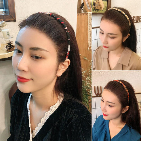 LOVEF 5 Pieces Fashion Headband for Women & Girls with Resin Plastic Teeth Comb Hair Hoop