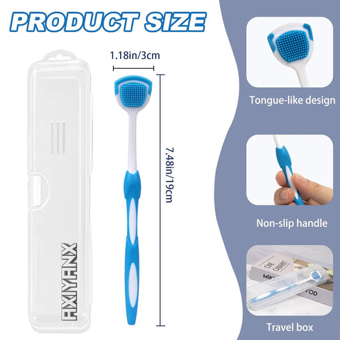 Tongue Scraper for Adults, 5PCS with Case, Helps Fight Bad Breath