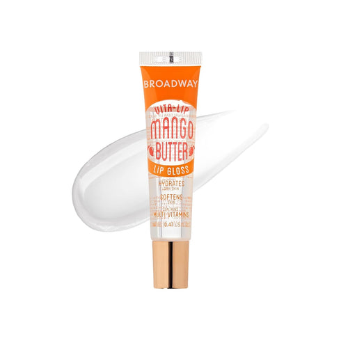 Ruby Kisses Broadway Vita-Lip Clear Lip Gloss, Mango Butter 3 Pack, Ultra-Hydrating Formula with High-Shine Finish