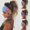 Olbye Boho Headbands for Women, 3Pcs Wide Elastic Turban Hair Bands, Non Slip Floral Workout Hair Accessories