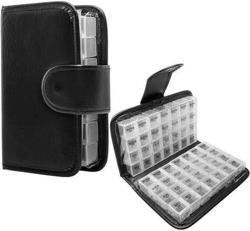 yunchin 14 Daily Weekly Pill Box Organizer Medicine Travel Case Day AM PM Planner