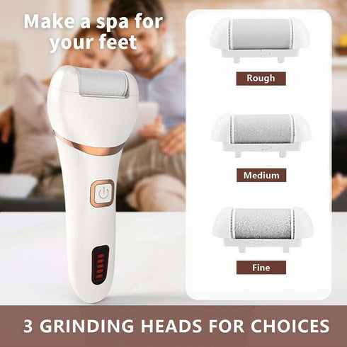 Professional Electric Callus Remover Kit, Rechargeable Portable Foot File Pedicure Tools for Dead, Hard, Cracked Skin