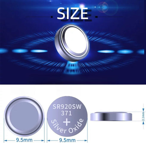 QLQXQTy 25 Pack SR920SW AG6 LR921 V371 1.55V 1.55v Watch Battery Silver Oxide Battery