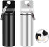 2 Pack Small Pocket Pill Box Keychain, Portable Mini Aluminium Pill Organizer for Travel (Black & White)