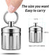 Waterproof Pill Organizer, Stainless Steel Keychain Pill Holder, Portable Single Chamber Pill Container for Outdoor