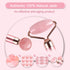 Upgrade 2 in 1 Vibrating Jade Facial Massager Roller, Electric Rose Quartz Eye Face Roller for Anti-Aging and Glowing