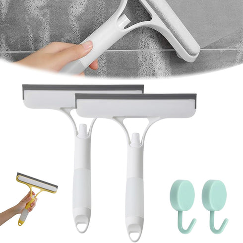 HBBDYLMY 3 in 1 Window Cleaning Scraper, Squeegee with Sprayer, All-in-One Glass Cleaner
