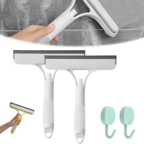 HBBDYLMY 3 in 1 Window Cleaning Scraper, Squeegee with Sprayer, All-in-One Glass Cleaner
