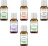 Essential Oil Set 6-10 ml Therapeutic Grade 100% Pure Tea Tree, Lavender, Eucalyptus, Lemongrass, Peppermint & Sweet Orange. for Skin, Body and Aromatherapy Diffuser