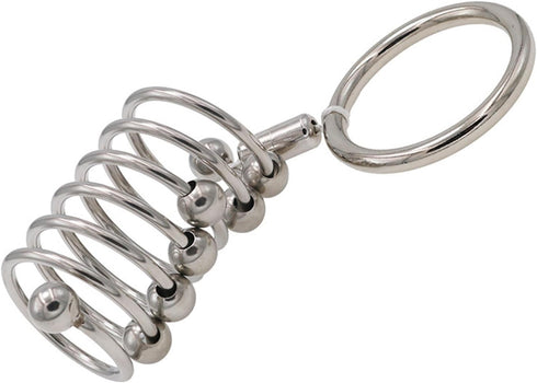 Stainless Steel Multi-Bead Penis Ring Male Cock Ring Masturbation Appliance Sex Toy