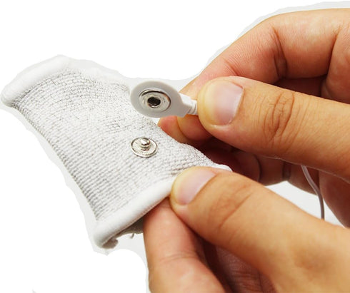 E-stim Adjustable Fabric Silver Thread Conductive Loop Accessories for Tens Stim Finger Massager