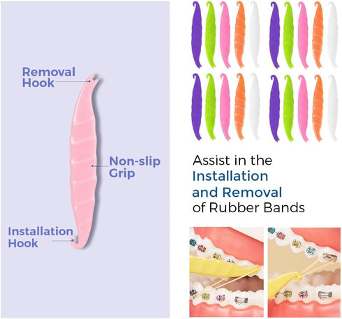 NAGY Braces Cleaning Kit - Orthodontic Toothbrush, Interdental Brushes, Dental Floss, Floss Threaders, Ortho Wax