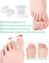 12 Pack Gel Toe Separators - Bunion Toe Spacers for Women and Men, Soft Silicone for Toe Pain Relief (6L+6S)