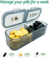 7-Day Pill Case, Travel Organizer for Medicine, Large Capacity for Vitamins, 14 Cells, 2 Times a Day
