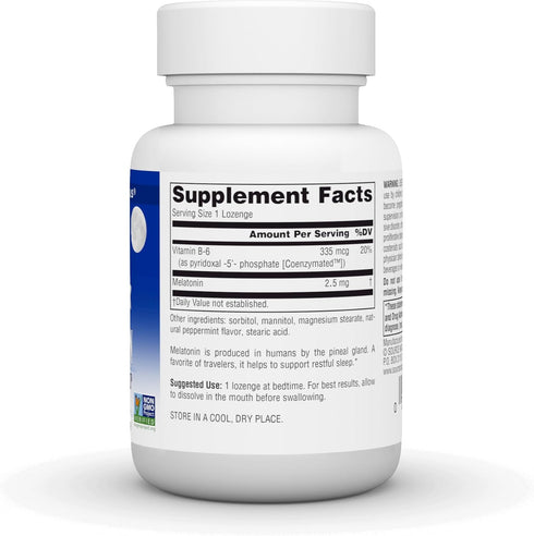 Source Naturals Melatonin, Helps Promote Sleep* 2.5 mg - 60 Peppermint Flavored Lozenges