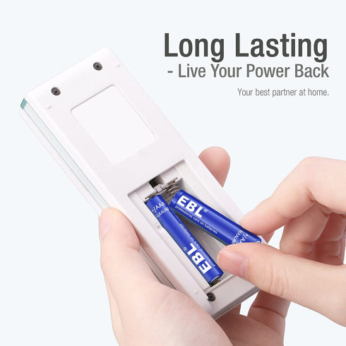 EBL 48 Counts AA and AAA Batteries Combo Pack - 24 Double A and 24 Triple A High Performance Alkaline 1.5V