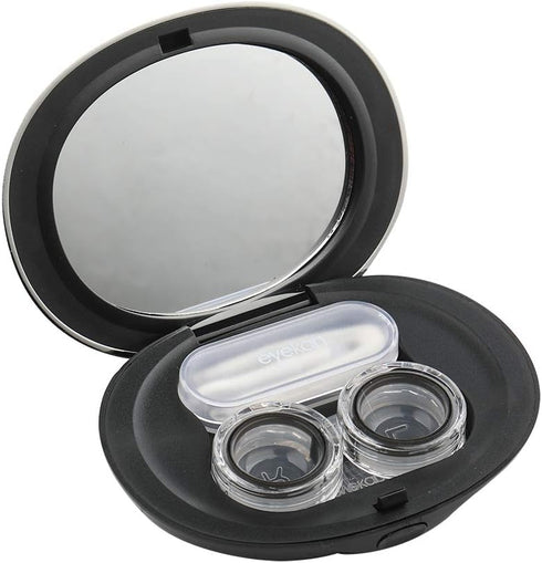 MUDOR Exquisite Contact Lens Case, Mini Travel Kit with Remover Tool, Black