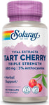 Triple Strength Tart Cherry Extract Capsules, 60-Day Guarantee, 90 VegCaps by SOLARAY